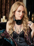 Free People Black Flower Choker