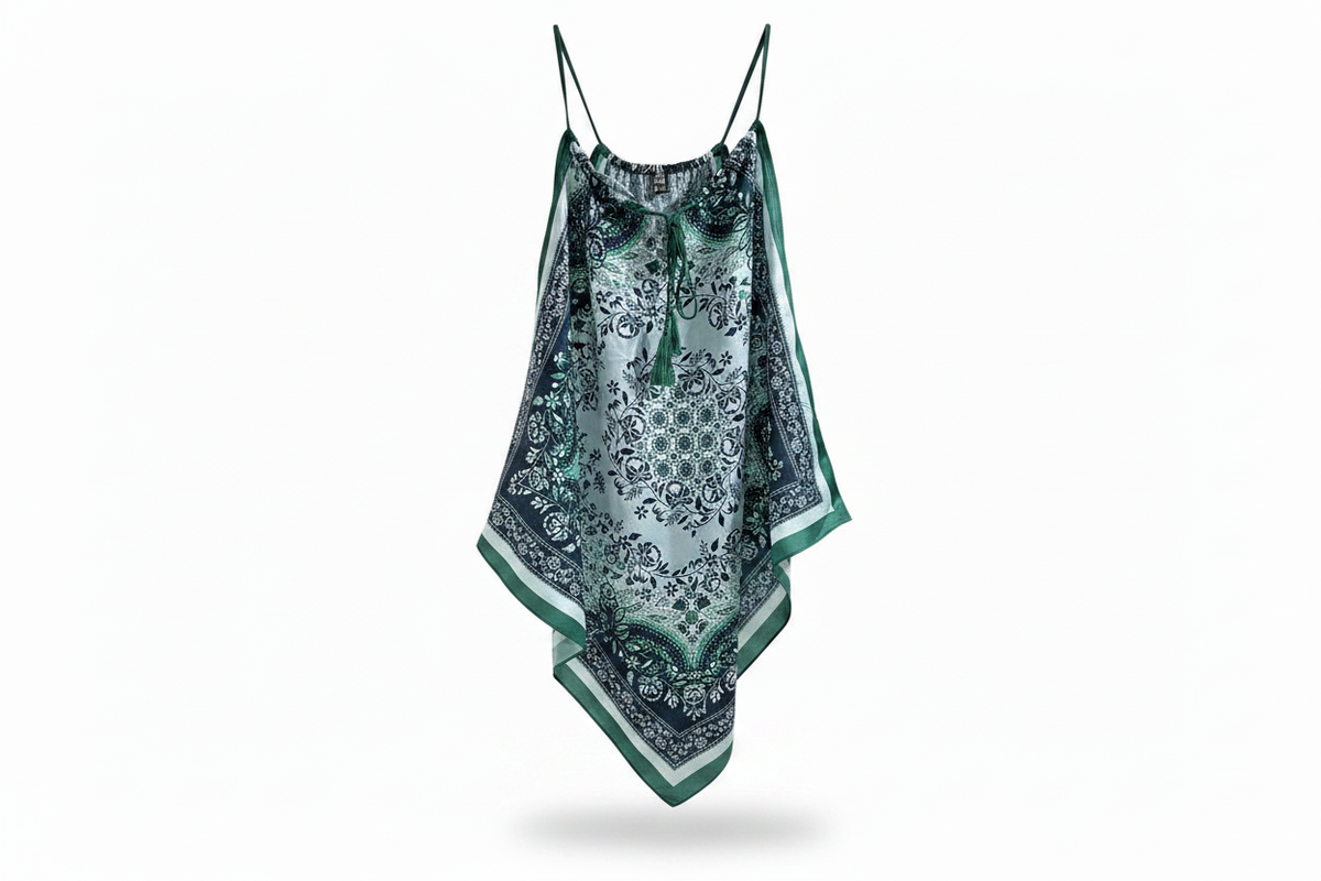 Blue Skies Paisley Bandana Top - No Hanger