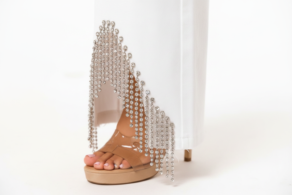 Rhinestone Fringe Detail