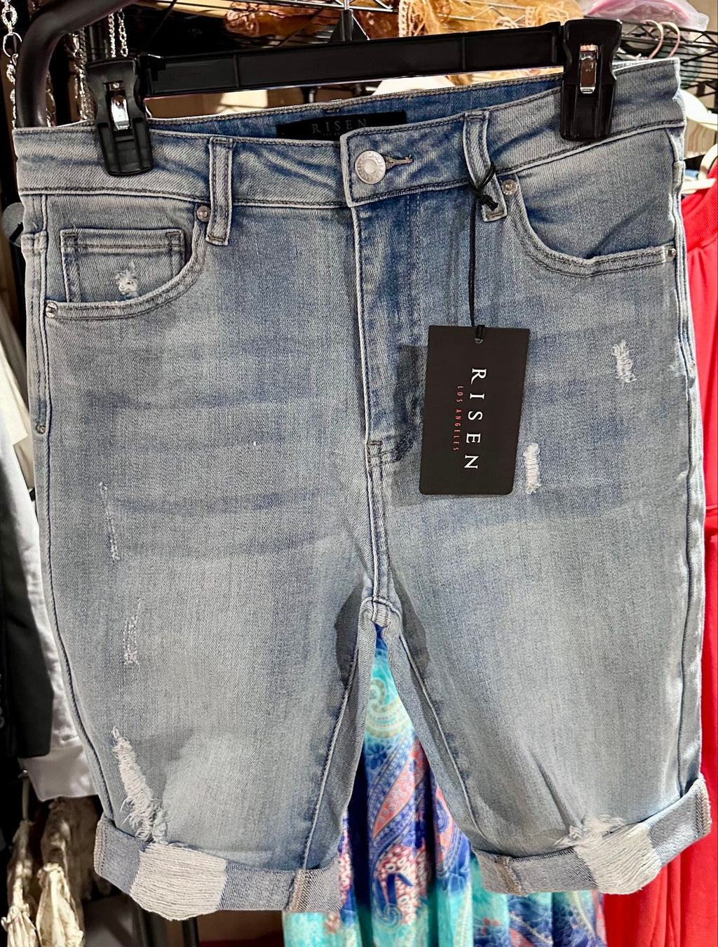 Risen Distressed Bermuda Shorts
