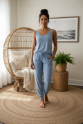 Two-Piece Lounge Set in Baby Blue